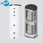 Hot water heater with integrated two inner tank thermostat