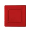 Cheap Prices OEM Dinner Plates RED Melamine Square 8" Salad Plates Restaurant outdoor indoor dishes melamine plates square