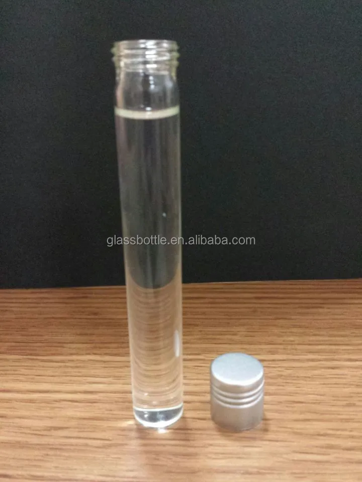 15ml Clear Test Tube Glass Bottles With Aluminum Screw Cap Lid Buy