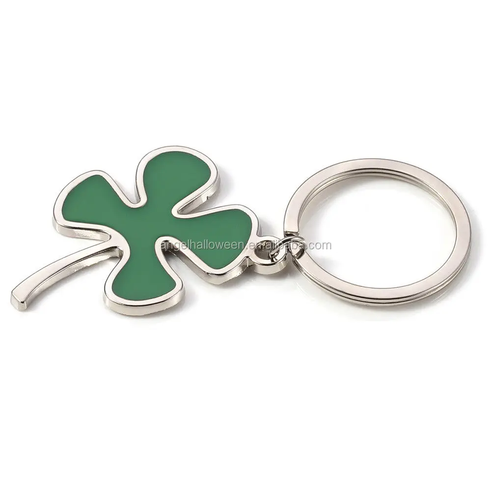 real green four leaf clover charm ice drop pendant&keychain&