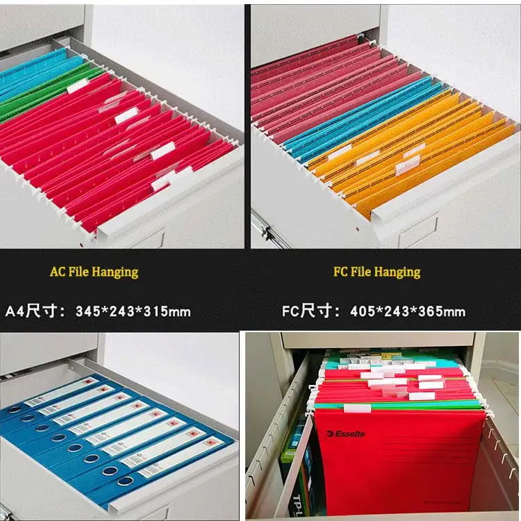 Easy assembled office steel storage lateral file cabinet vertical metal 4 drawer filing cabinet