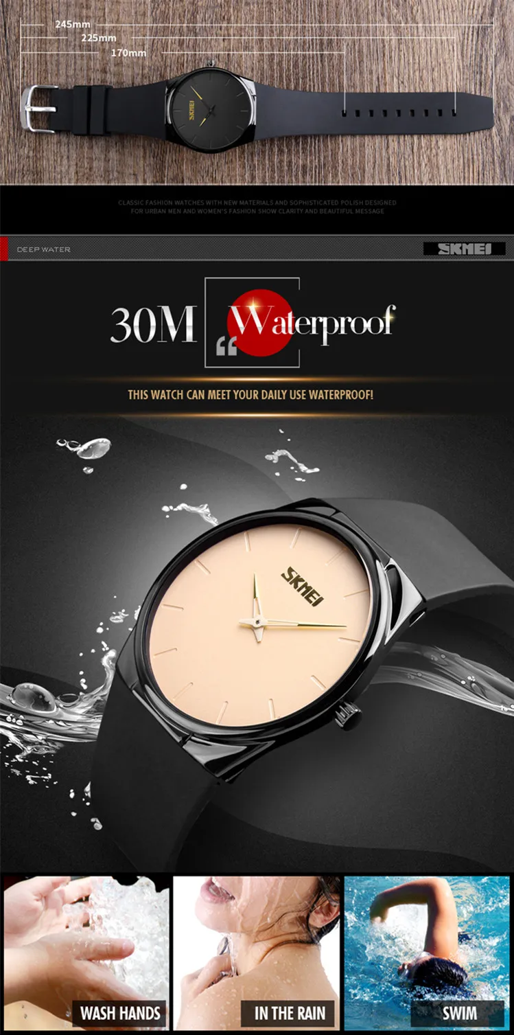 skmei watch men luxury 1601S japan movt quartz reloj simple vogue high quality watches made in china