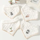 Sunland 100%Cotton Organic Baby Bandana Drool Bibs with Adjustable Snaps