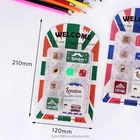 Wooden stamp set for kids with dice ink and notebook stamp sets