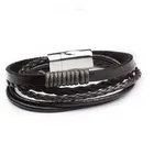 Magnet buckles Sturdy Leather Charm Trendy Alloy bracelet for Men