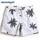 Summer most popular man swim shorts beach fashion custom Coconut Tree Print plus size beachwear