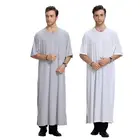 Hot Sale Dubai Islamic Clothing Simple Muslim Arabian Tube Robe For Men