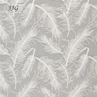 New sale garment dress decorate 100 Poly embroidered tulle fabric with feather