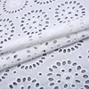 New products fancy combed white voile cotton eyelet embroidered fabric wholesale