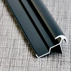 Silver Gold Rose Anodizing Brushed Metal Aluminium Ceramic Square Tile Trim For Tile Edge Protection