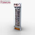 Customized Floor Acrylic and Wood Sunglasses Rotating Display Case