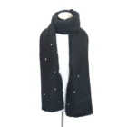 Promotional hot sale 100% acrylic business trend black printing Knitted Neckwear Soft Warm Scarves
