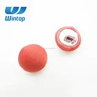 custom round shank red fabric covered baseball cap button