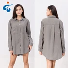 Wholesale top quality professional garment dyed tencel blouse latest designs