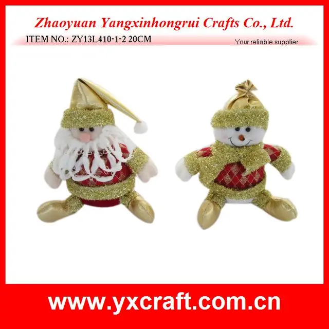 christmas santa and snowman (zy13l410-1-2 20cm) xmas gifts new