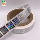 Hot sale adhesive reflective laser roll design custom stickers label hologram overlay
