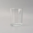 Customized Surface Effect On 9oz Straight Side Cylinder Glass Candle Holders