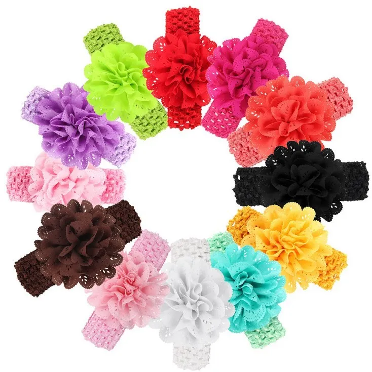 100 Crochet Interchangeable 1.5/" Stretch Headbands for Hair Bows /& Flower Clips