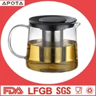 High quality houseware hand blown teapot 1000ml 1500ml transparent borosilicate coffee tea pot