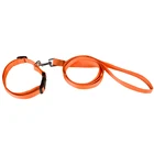 Orange Classic Christmas Quick Snap Nylon Dog Collar And Leash Set