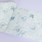 Light blue 3D cartoon wallpaper bedroom children room simple modern Mediterranean sailing helmsman seal texture wallpaper