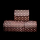 Factory Hot Sales double waterproof pu leather storage box car trunk organizer