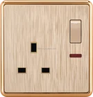Good quality new design UK 1gang 13A electrical wall socket