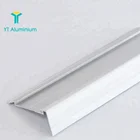 Stair Parts Supplier Black Rubber Insert Aluminium Tile Edging Nosing