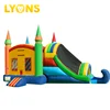 Rainbow Inflatable Playground Inflatable Bouncy Castle Slide For Kids