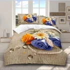 4PCS Print 3D Duvet Cover Bedding Set Queen Size Quilt Cover Bed Sheet Pillowcases