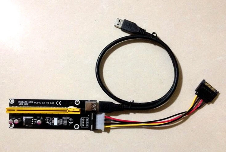 Stock!!!60cm Usb 3.0 Pcie X1 To X16 With Power Supply Cable / Pci-e 1x