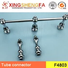 Furniture metal tube connector metal pipe holder plastic fitting