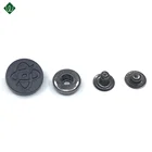 custom logo nylon plastic cap metal material brass press stud snap buttons