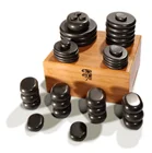 "Most Popular Sales"37 PCS Healing Massage Hot Stone Set Black Spa Energy Hot Stone massage