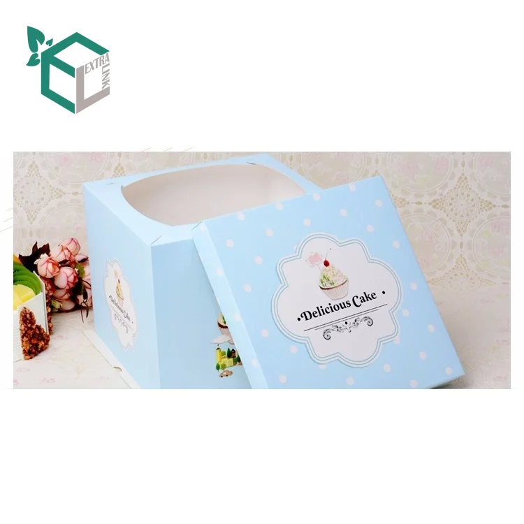 wholesale convenient square floral diy folding paper cake box