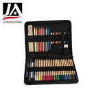 51pcs wood color pencils sets artist sketching drawing kit