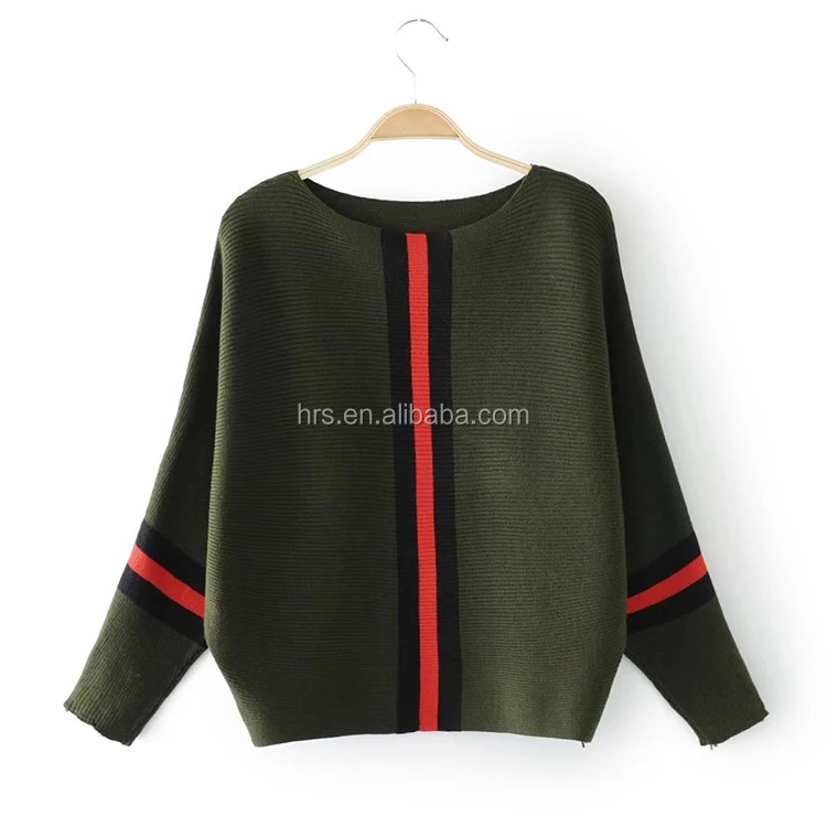 Wholesale Cheap Korean Woman Fashion Bat Sleeve Knit Sweater