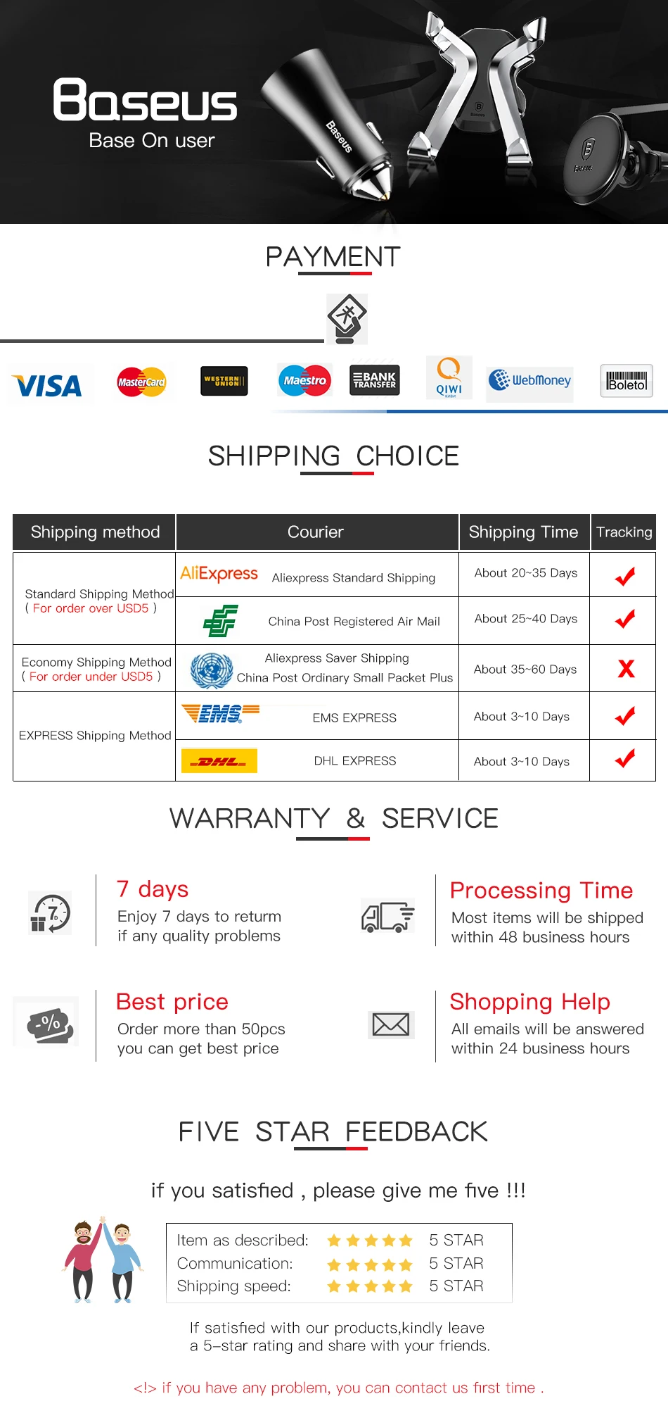 Baseus Micro USB Cable For Samsung Xiaomi Redmi 4X 4Pro Note 4 Phone 950
