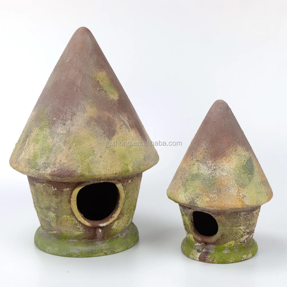 Ceramic hanging pine cone shaped bird house,bird nest, View hanging