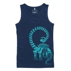 Sleeveless Casual Vest Boys 100% Cotton O-neck Print Vest