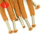 Nickle Black Color Cotton Lace cord Metal U Shape Crimp Aglet