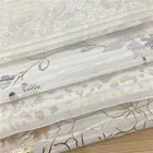 100%Polyester Golden and Silver Stamped Pleated Chiffon Fabric for Dress in Spring and Summer
