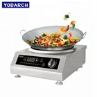 Germany IGBT Ceramic Glass National 220V Restaurant Commercial Induction Wok Burner Cooker Range