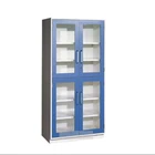 Chemical laboratory steel cabinet with glass door storage cabinet used for hospital