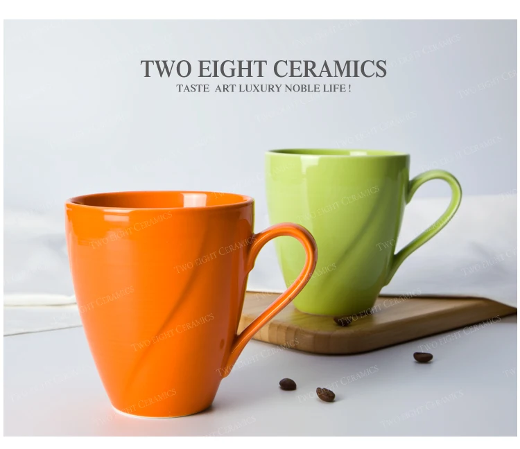Color coffee mug porcelain mug cup with handle