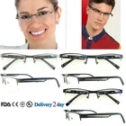 Hot sale unisex stainless steel metal optic glasses with spring hinge