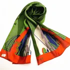 100% silk hair scarves, digital print silk shawls, custom silk scarf