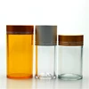 Wholesaler PET clear/transprent 300ml plastic bottle capsule bottle , golden color bottle, medicine plastic jar