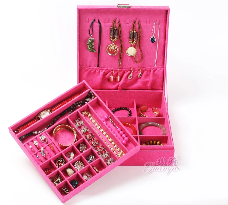 10 color Wholesale low price birthday gifts carrying cases accessories box rings necklace earrings jewelry storage boxes