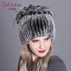 Warm Knitted Rex Rabbit Fur Hats Women Clothing Accessories Fashion Fur Flat brim Caps Resilient Casquette Hat